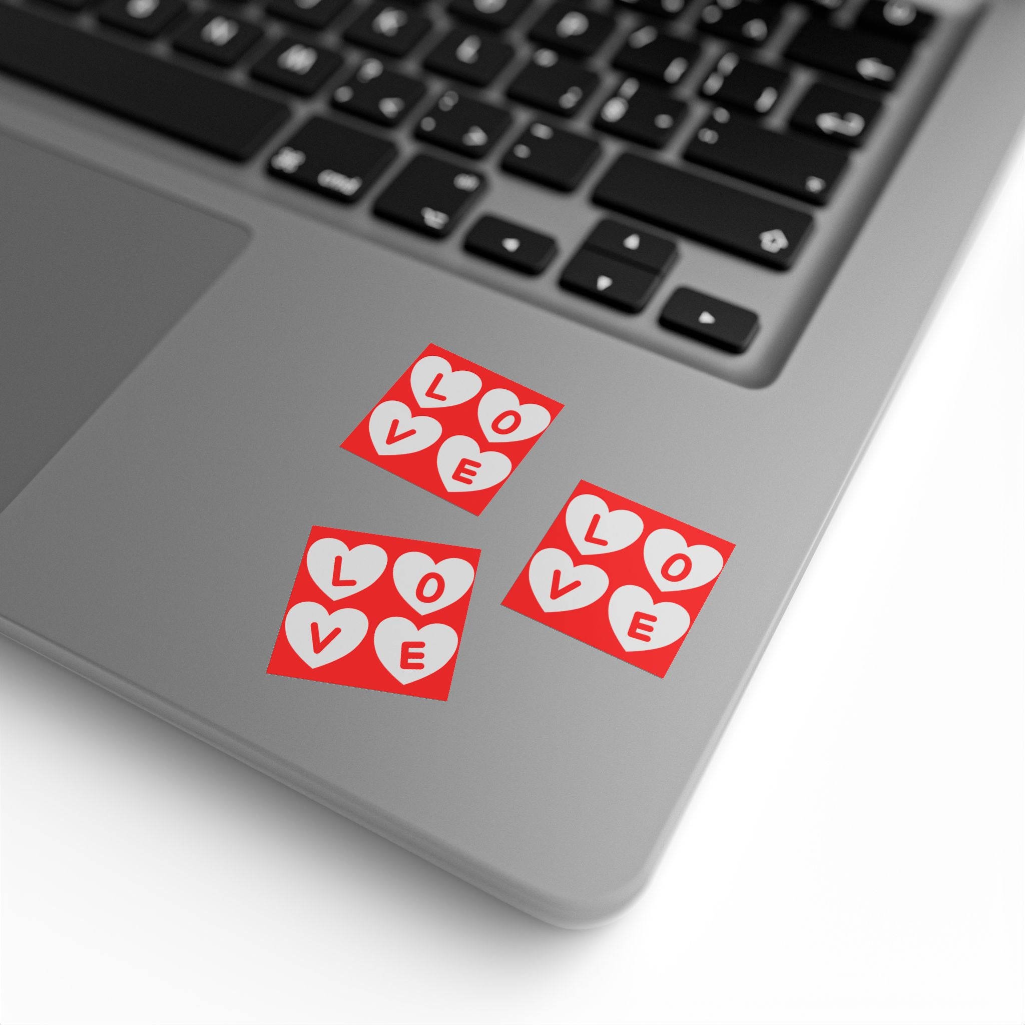 Square Hearts Sticker Label Roll